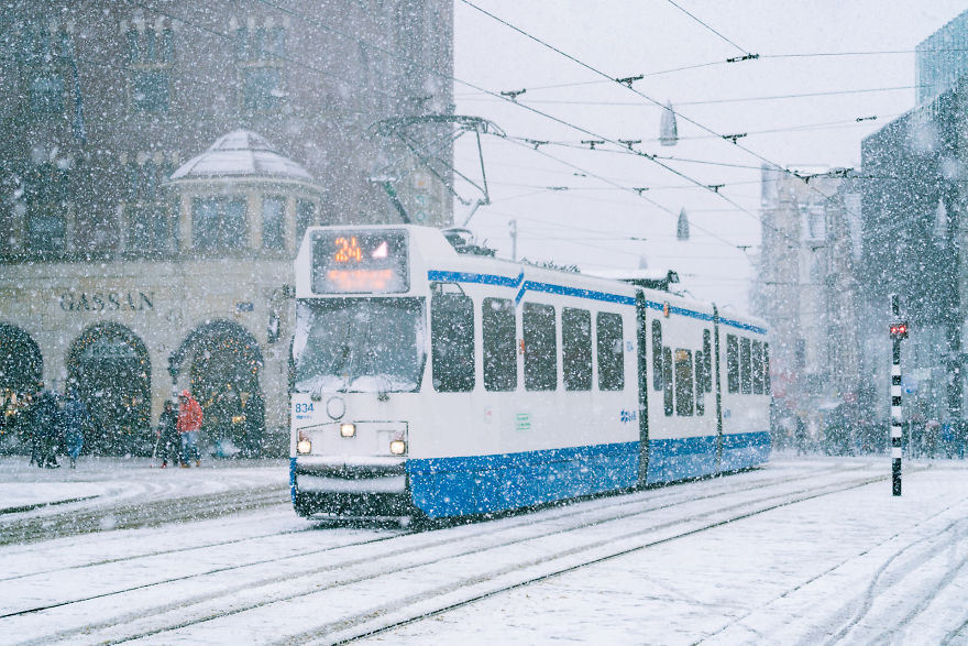 Snow In Amsterdam