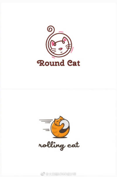 #LOGO设计# 一组猫咪主题的logo设计萌翻 ​​​​