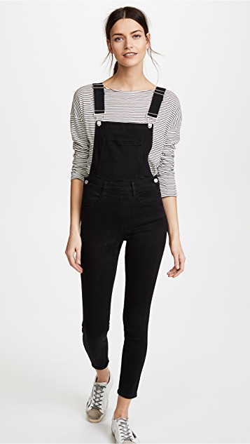 Blank Denim Slim Fit Overalls