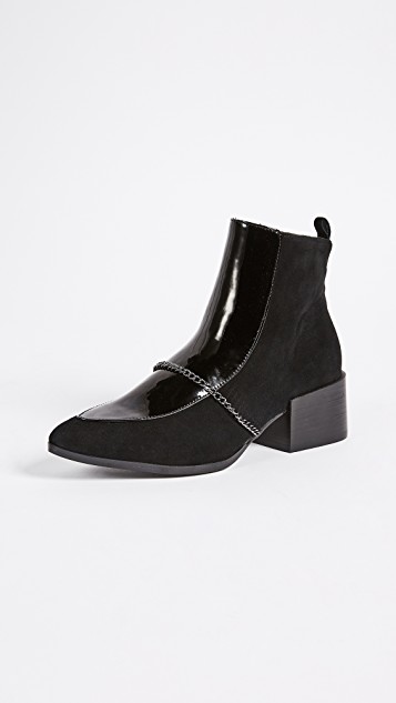 JAGGAR 粗跟反绒皮靴子