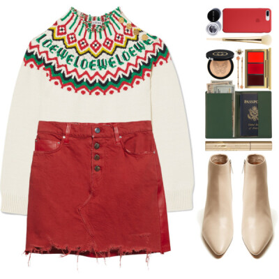 A fashion look from December 2017 featuring chunky white sweater, leather fringe mini skirt and leather pointed toe boots. Browse and shop related looks.