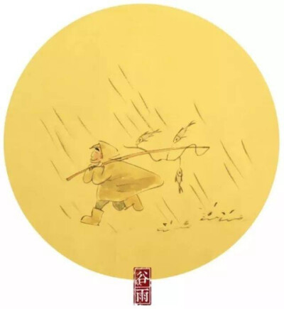 国画笔下的二十四节气——谷雨
听雨林下茅舍
插秧村外水田
桃花闲落风里
鹧鸪时鸣山前