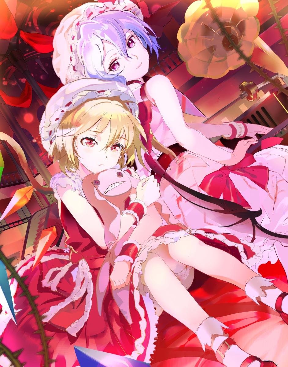 Tags: Fanart, Touhou, Remilia Scarlet, Flandre Scarlet, Pixiv, 1ten, Fanart From Pixiv