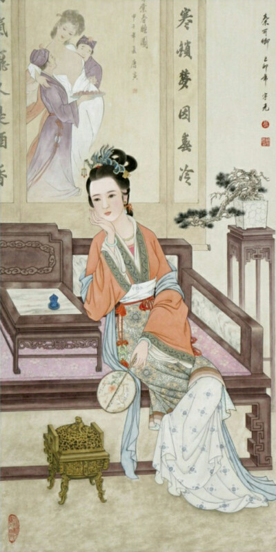 苏宇光工笔 · 金陵十二钗——秦可卿