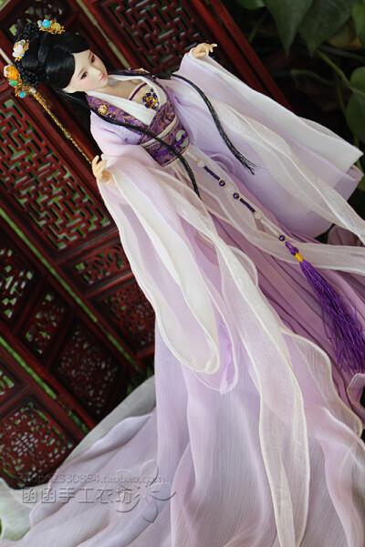 obitsu27 可儿 心怡 岚素体 ph包胶可定做 古装 娃衣 紫馨