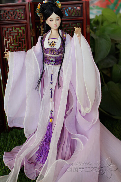 obitsu27 可儿 心怡 岚素体 ph包胶可定做 古装 娃衣 紫馨