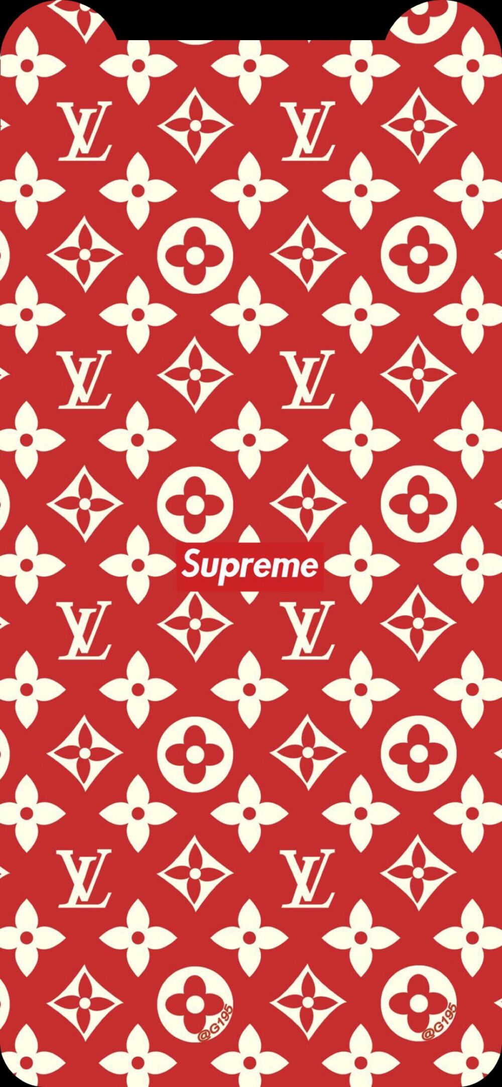 iPhoneX壁纸 抱图请留赞❤ LX x Supreme