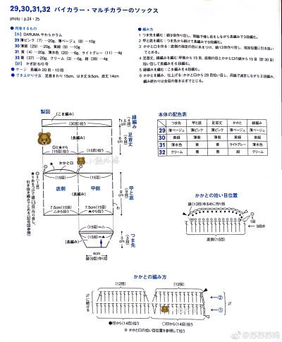 :宝宝袜 图解