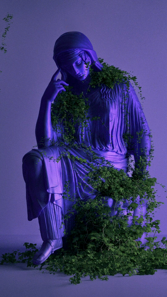 蒸汽波 vaporwave 手机壁纸 石膏像