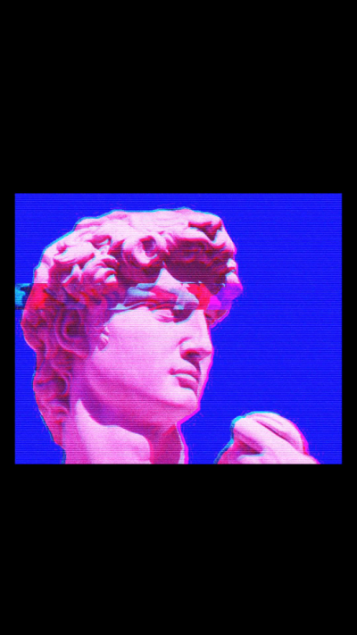 蒸汽波 vaporwave 手机壁纸 石膏像