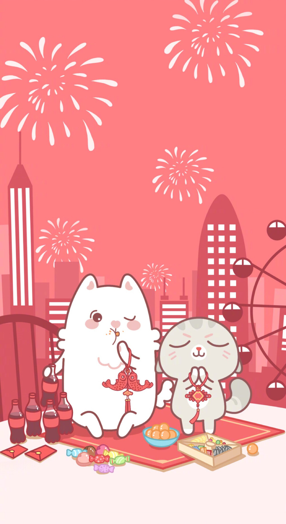 Happy New Year 2018 新年快乐 除夕 新年壁纸 新年愿望 新年祝福 春节壁纸 素材(◕‿◕✿