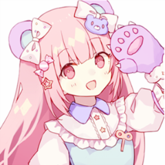 是少女心啦！：软妹头像(◕ω<)☆ 原截：小熊摘星星