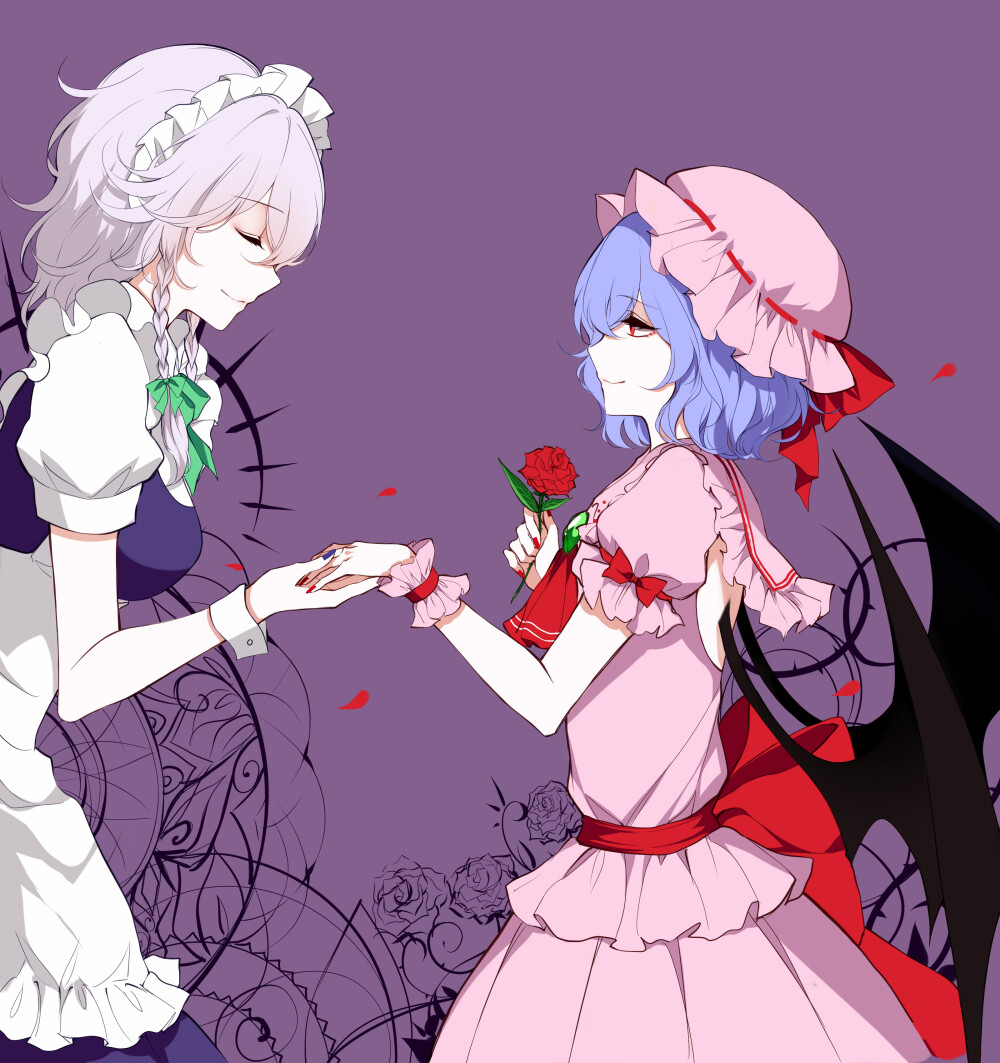 Tags: Fanart, Touhou, Remilia Scarlet, Izayoi Sakuya, Pixiv, Fanart From Pixiv, Sheya, RemiSaku