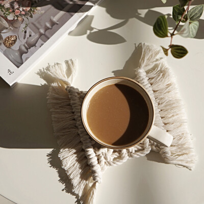 [FlorumiStudio]北欧风ins风波西米亚风手工棉线编织杯垫家居装饰