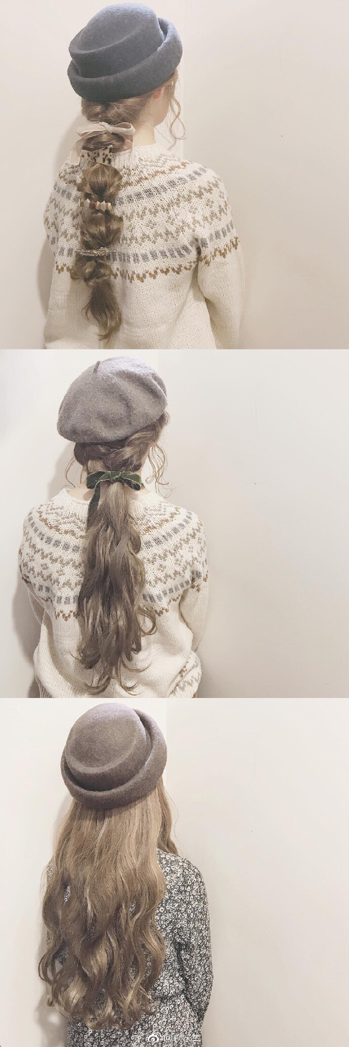 冬季编发 帽子 发夹 蝴蝶结 自然系|MER杂志风|森系|文艺少女 ​​​​