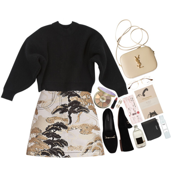 A fashion look from December 2017 featuring Balenciaga, short skirt and flat shoes. Browse and shop related looks.