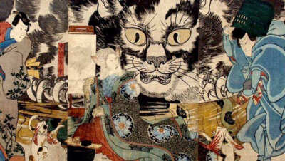 日本浮世绘和猫