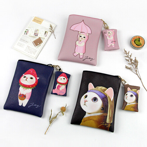 JETOY 韩国创意可爱猫小斜挎包女随身子母包迷你背包手机袋零钱包