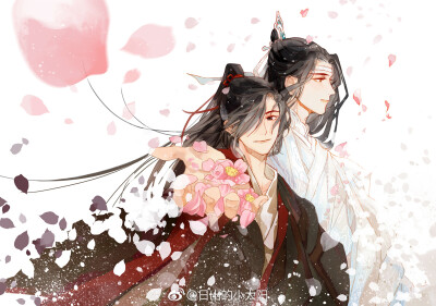 #蓝忘机#魏无羡# 绘师：日出的小太阳