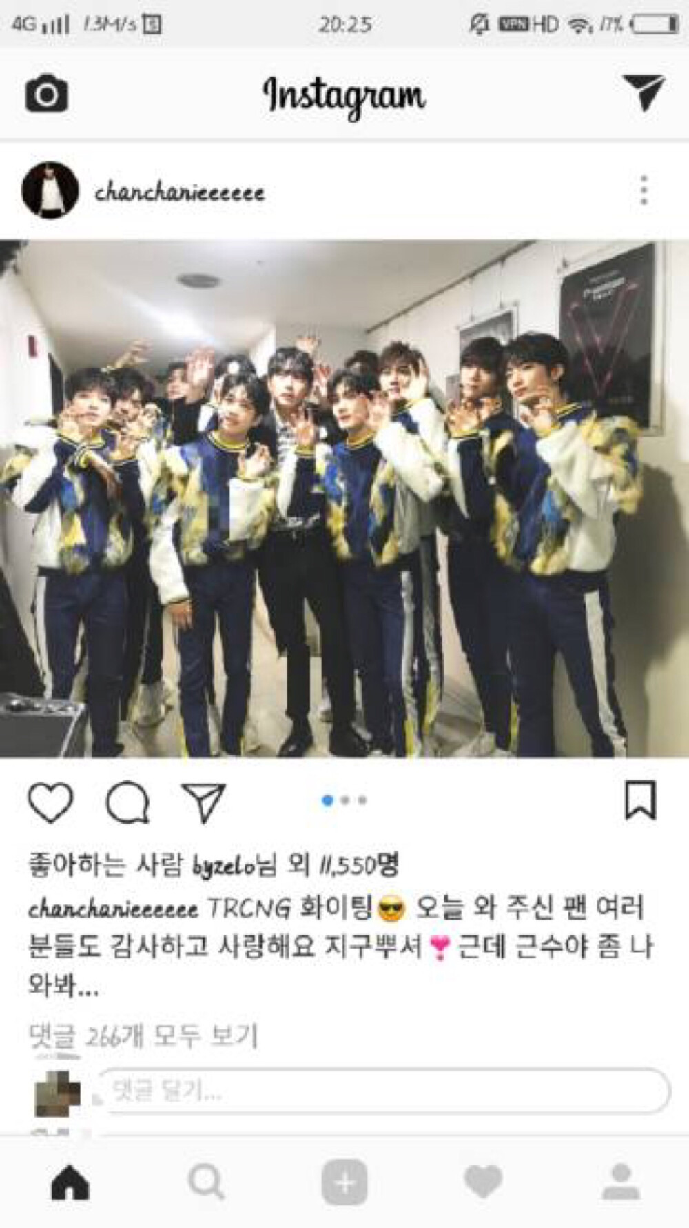 #B.A.P##6YearsWithBAP#【图图】180102
#力灿#IG更新一则：
TRCNG fighting也感谢各位到场的饭们 爱你们 征服地球❣可是根秀呀 稍微出来一下…
【翻译：神奇宝贝 转载请注明百度B.A.P吧】 ​
