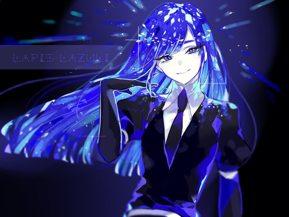 宝石之国 青金石 拉碧丝
画师=蒼一 イオ
https://www.pixiv.net/member_illust.php?illust_id=66433009&mode=medium