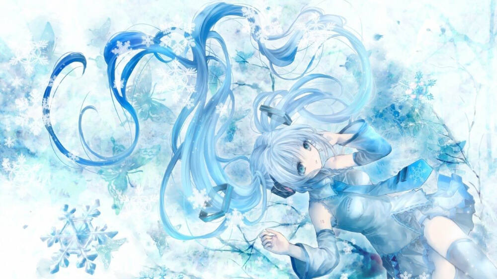 雪初音 动漫 双马尾 可爱 夢惜