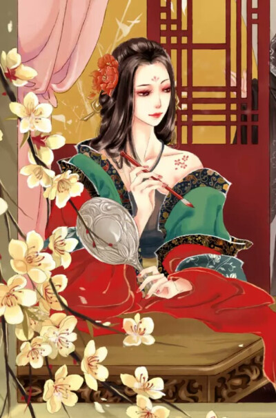 T^T喜欢的抱走，古风 红衣 壁纸 插画 妖孽 美女 剑三 