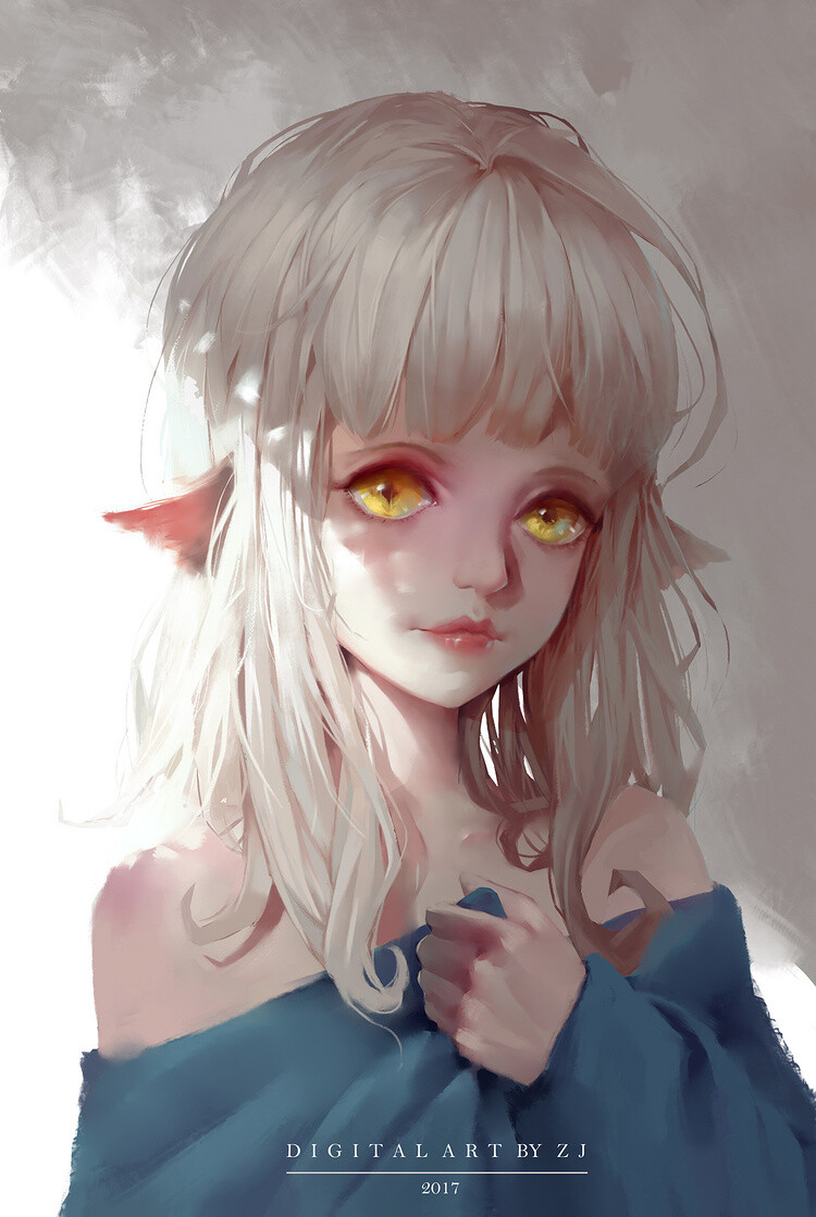 人物cg 插画 手绘 意境 唯美 「画师:zjcg」