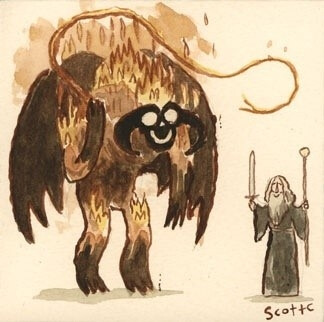 Balrog and Gandalf