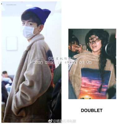 白敬亭┊T恤：DSquared2 外套：Doublet 撞款权志龙GD 帽子：Acne Studios 鞋：Balenciaga ​​​​