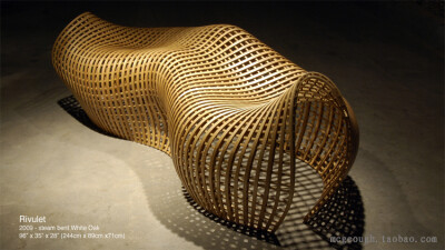 美妙的竹编艺术和座椅的结合！