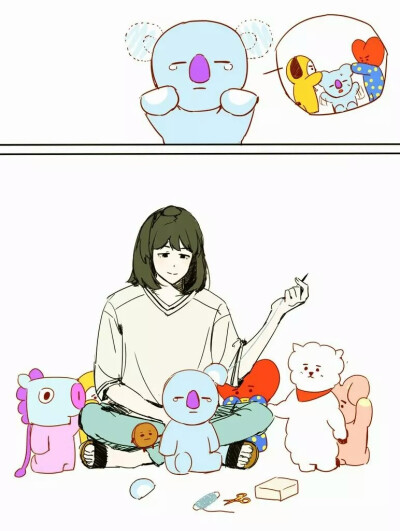 BT21和闵玧智小姐姐