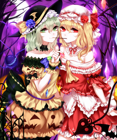 Tags: Fanart, Touhou, Flandre Scarlet, Komeiji Koishi, Pixiv, Fanart From Pixiv, Sheya, KoiFlan