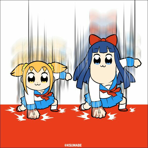 Pop子和pipi美的日常ポプテピピツク
Pop team epic
（来自pixiv用户ケ-スクベ【K-SUWABE】）
（侵删致歉）