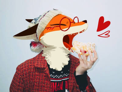 废柴狐阿桔 男头 漫