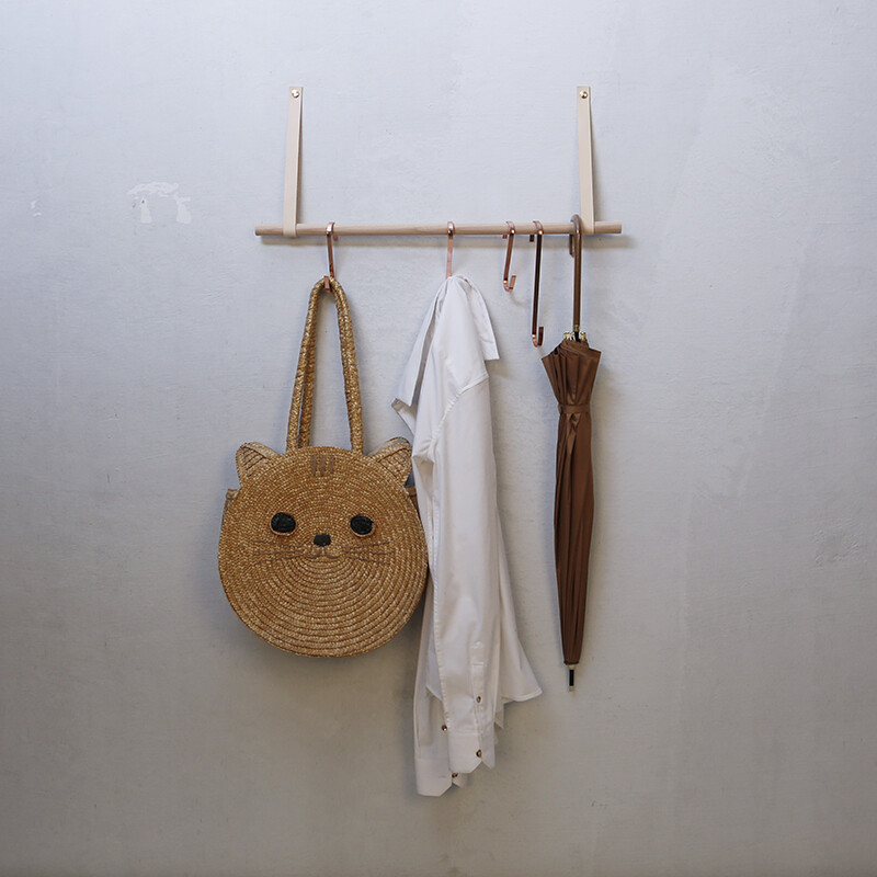 定制 真皮挂衣杆 新品简约北欧 INS 挂衣架