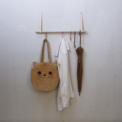 定制 真皮挂衣杆 新品简约北欧 INS 挂衣架