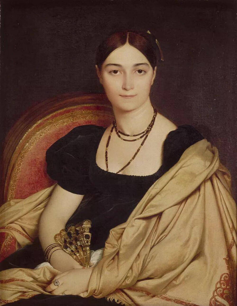 安格尔《Madame Duvaucey》，1807年