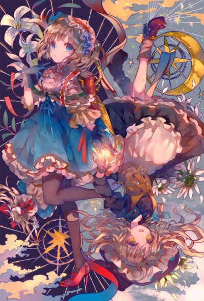 Pixiv：p站画师茶ごま 的作品，色彩美炸