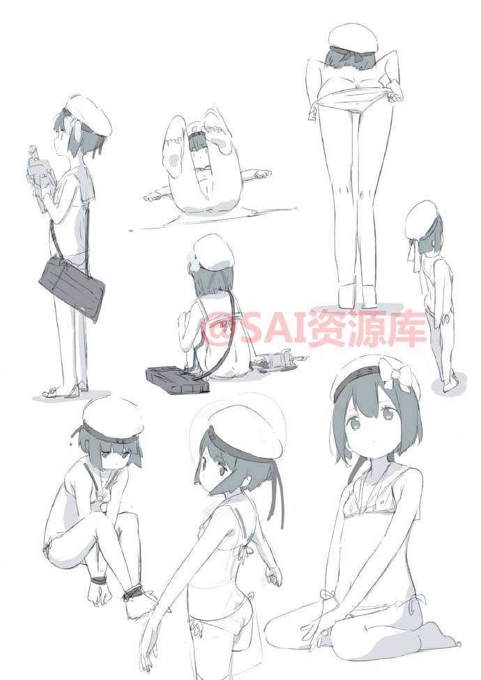 搬运侵删致歉来自微博sai资源库人物动态绘画参考