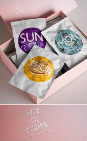 北纬七度彩虹周网红手工奶茶粉袋装饮品冲泡礼物送女友多口味21包