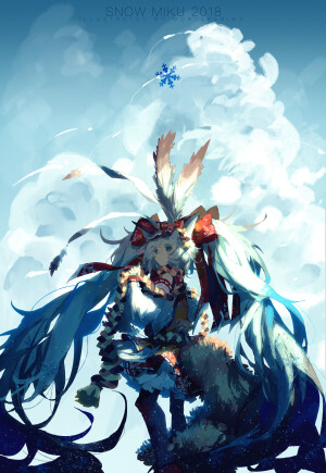 VOCALOID 初音未来 绘师：MoryaPanima（pixiv id=14457830） 本作品pixiv id=62954313