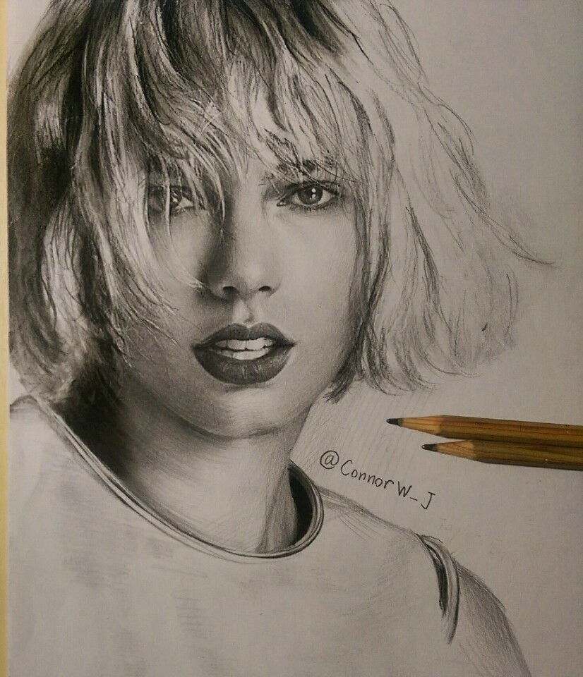 taylorswift素描图片