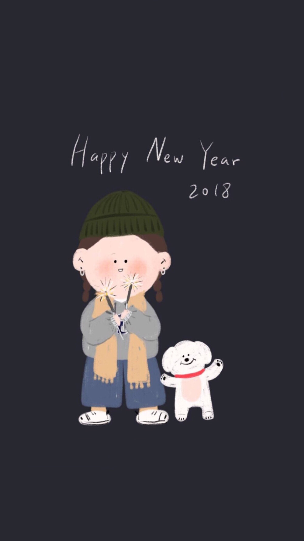 Happy New Year 2018 新年快乐 除夕 新年壁纸 新年愿望 新年祝福 春节壁纸 素材(◕‿◕✿