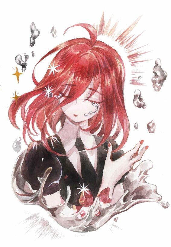 宝石之国，作者b站@banyan君，明信片现在在预售，喜欢去抢哦，辰砂（这张不能做头像，已授权给别人了）