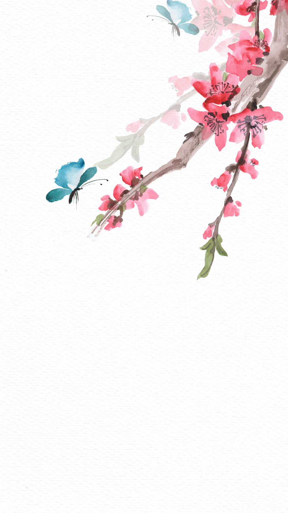 水墨壁纸蝶恋花