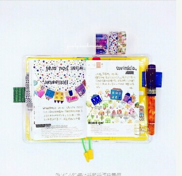 手账排版，设计，和纸胶布，侵删来源＃给你看看我的手帐吧＃微博话题