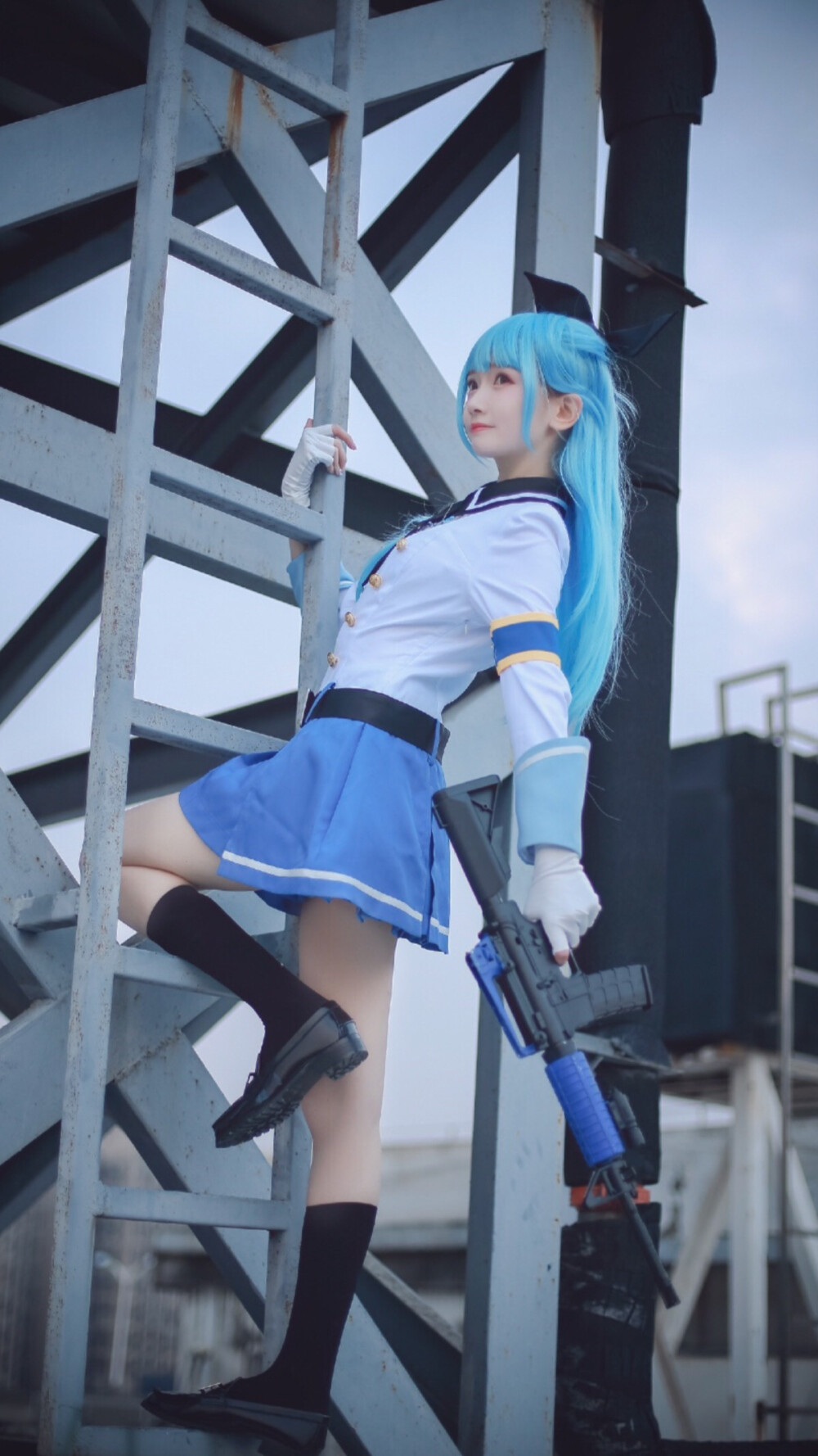 cosplay可愛少女小圓臉雪雪藍色jk贊評論更多