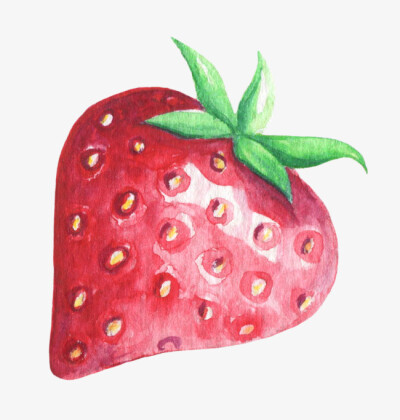 卡通手绘水果装饰海报设计草莓
