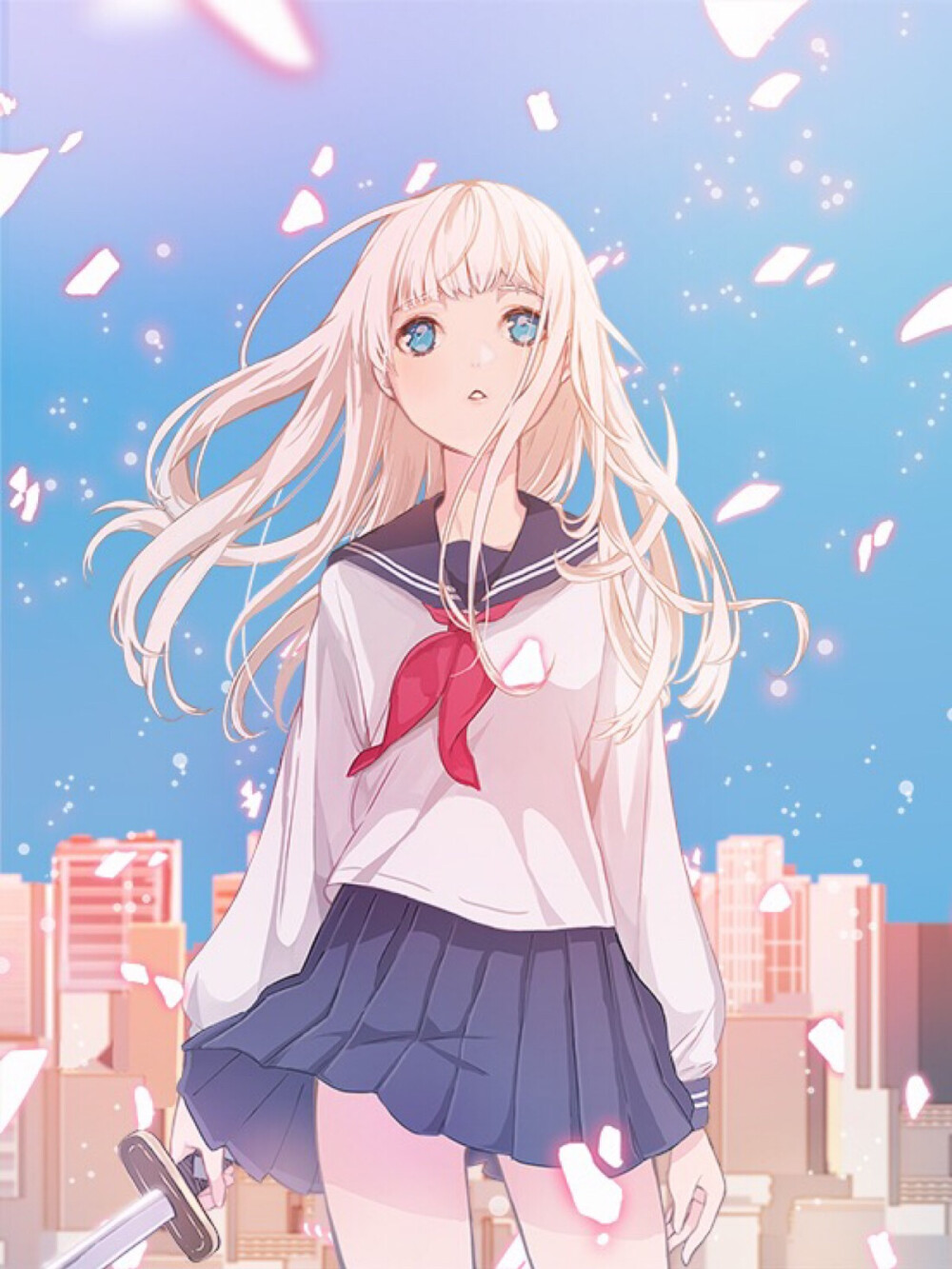 动漫二次元只有萌妹纸才能拯救世界图源pixiv画师时侵删